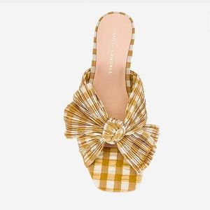 Loeffler Randall Daphne Sandal Mustard Gingham